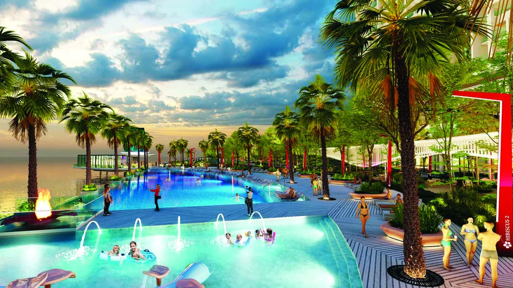 Infinity swimming pool — artist's impression